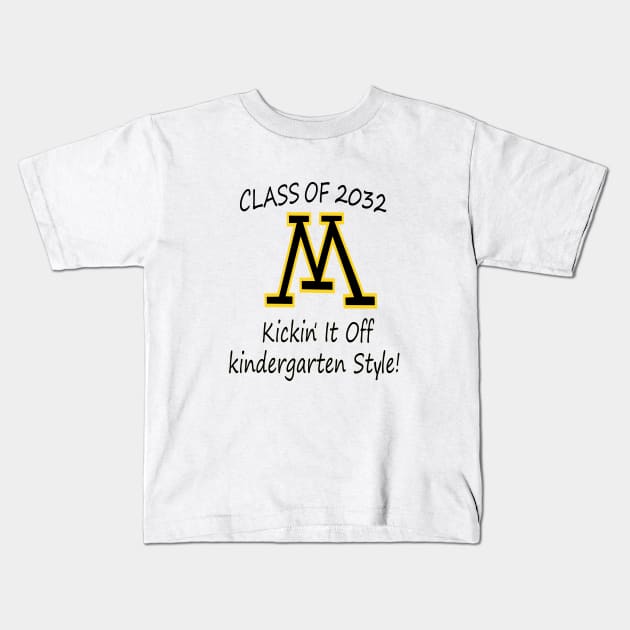 Class Of 2032 Shi, First Day Of School T-shirt, Pre-Kinder Shirt Teacher, Pre-K Teen Shirts, kick it off shirt - kindergarten style Kids T-Shirt by Awareness of Life